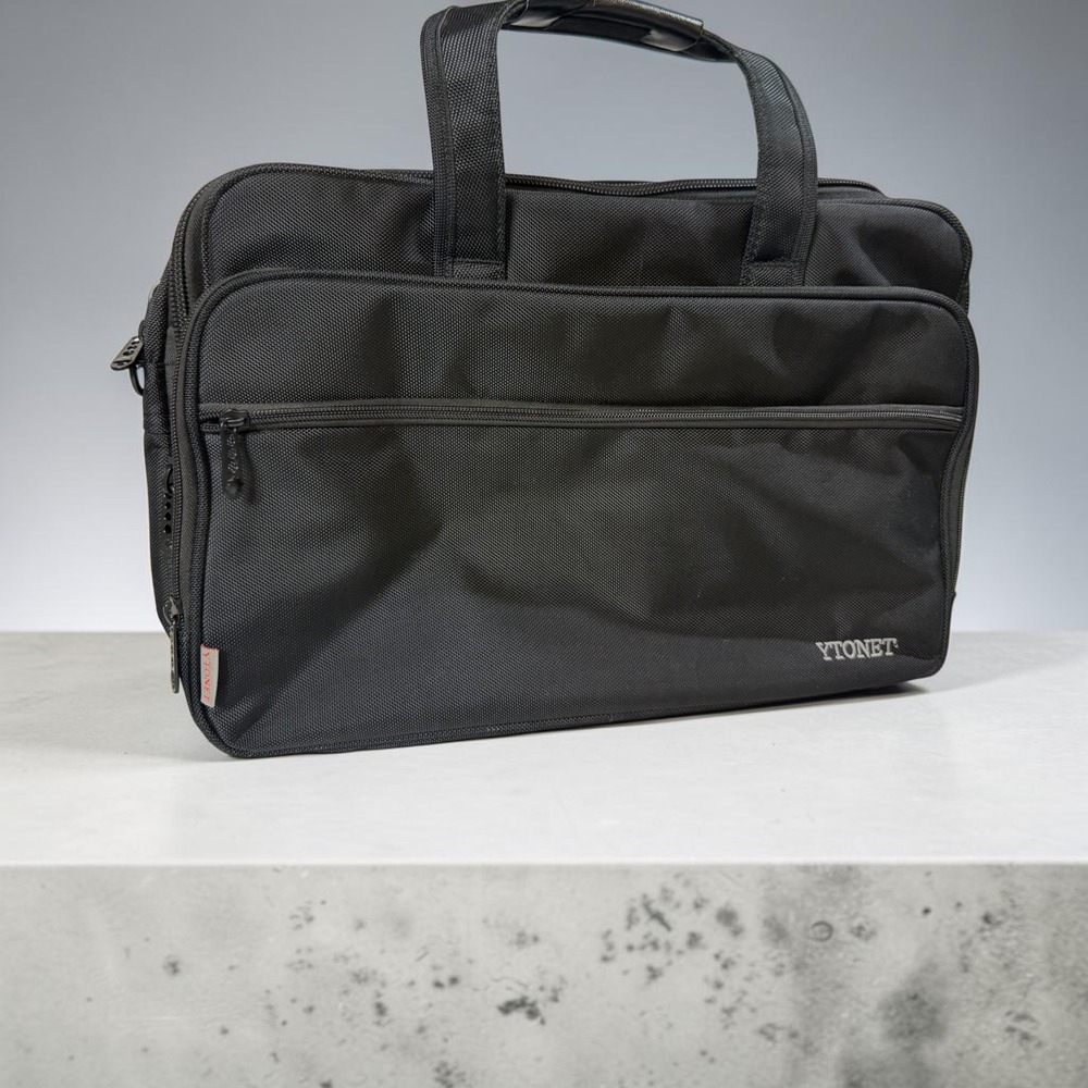 YTONET Black Laptop Briefcase Carrying Case Multi Compartment Travel Bag